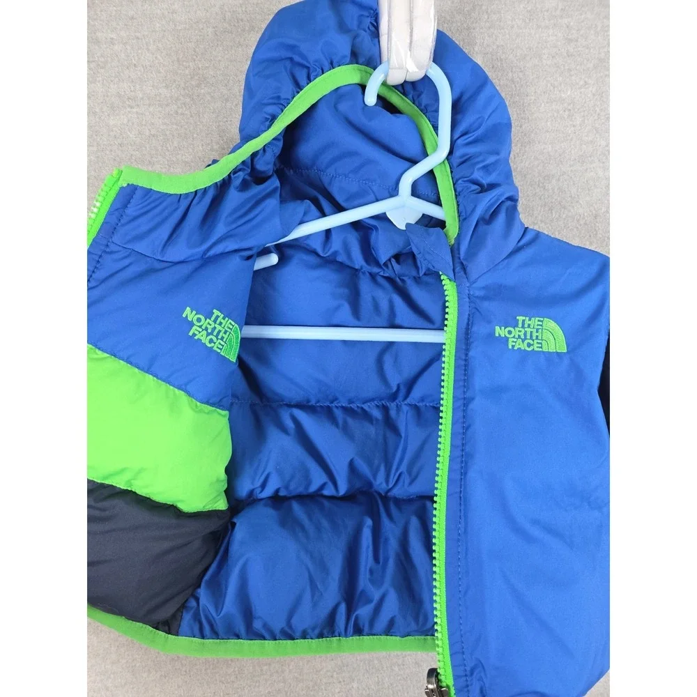 The North Face Moondoggy 550 Down Reversible Puffer Jacket Coat Boys 6-12 Mos